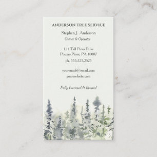 Carte De Visite Elégant Arbre Service Arborist Trimming