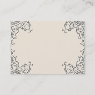 Carte De Visite Élégant argent et beige