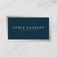 Elégant argent métallique marine bleu minimaliste