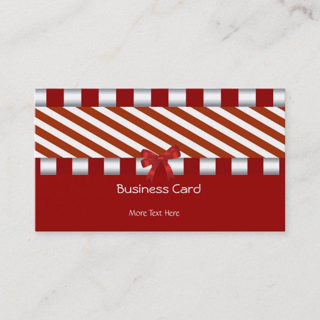 Carte de visite Elégant Art Déco Rouge Blancs (Devant)