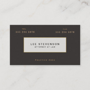 Carte De Visite Elégant avocat Brown Suede Look