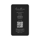 Élégant Barbier Barbier noir blanc Script