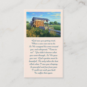 Carte De Visite Élégant Bereavement Memorial Funeral Card