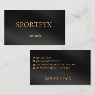 Carte De Visite Elegant Black and Gold Minimalist Business Card | 