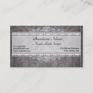 Carte de visite élégant Black Damask