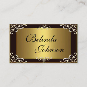 Carte de visite Elegant Black Gold Elite