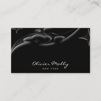 Carte De Visite Elegant Black Marble Luxury Business Card 