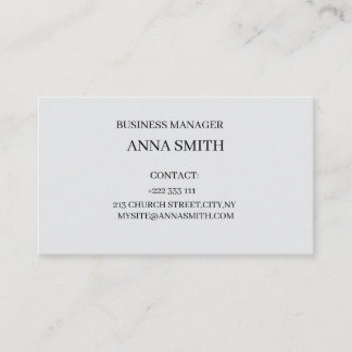 Carte De Visite Elegant Black & White Business Card