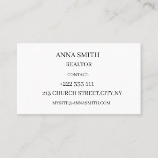 Carte De Visite Elegant Black & White Business Card