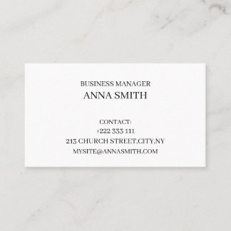 Carte De Visite Elegant Black & White Business Card