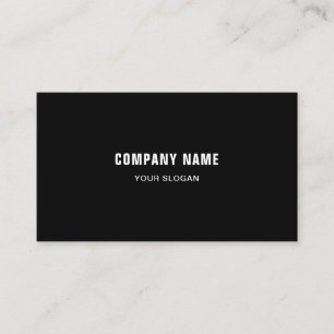 Carte De Visite Elégant Black White Simple Entreprise Professionne