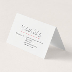 Carte De Visite Élégant Blanc Moderne Professionnel Simple