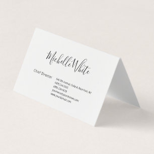 Carte De Visite Élégant Blanc Moderne Professionnel Simple