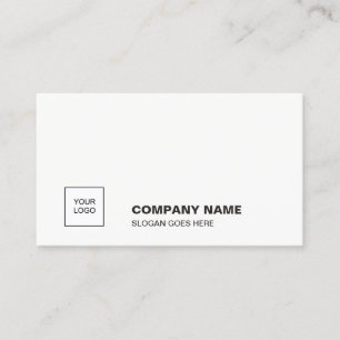 Carte De Visite Élégant Blanc Smart Plain Professionnel