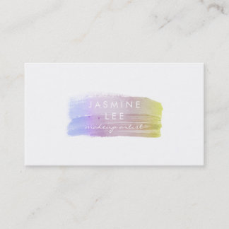 Carte De Visite élégant bleu d'aquarelle moderne chic de