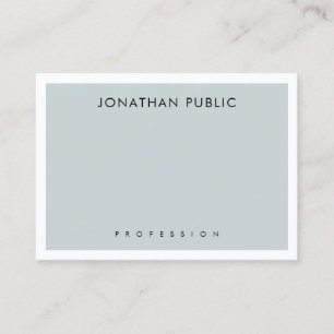 Carte De Visite Elégant bleu vert minimaliste Modèle moderne