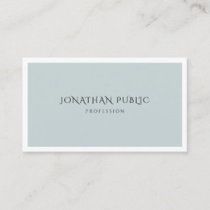 Carte De Visite Elégant Bleu Vert Simple Design moderne Modèle