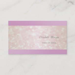 Carte De Visite Élégant Bokeh de Glitterie Professionnelle