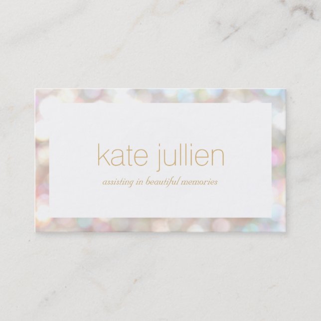 Carte De Visite Elegant Bokeh Event and Beauty Stylist (Devant)