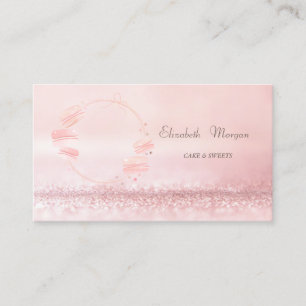 Carte De Visite Élégant Bokeh Gâteaux de Bokeh sucré Macarons