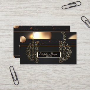 Carte De Visite Elegant Bokeh, Notes de musique casque