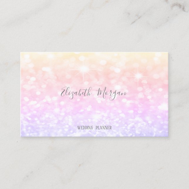 Carte De Visite Élégant Bokeh Ombre moderne (Devant)