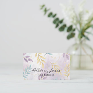 Carte De Visite Elegant Botanical Glam Gold