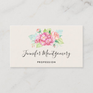 Carte De Visite Elégant Bouquet de fleurs rose