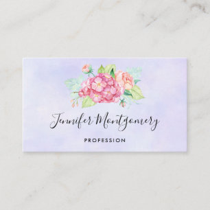 Carte De Visite Elégant Bouquet de fleurs rose