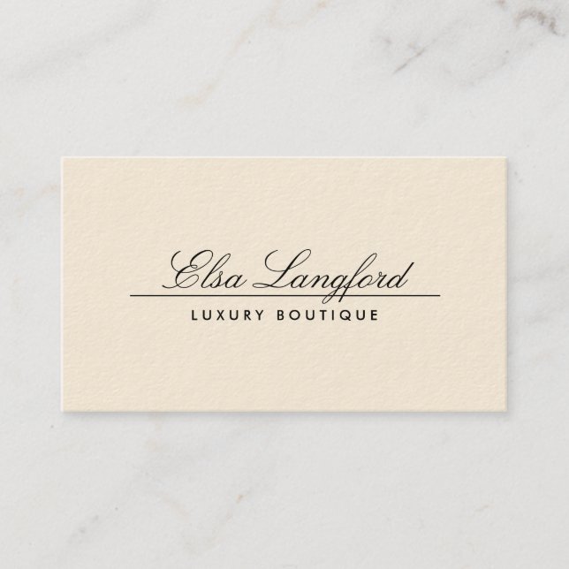 Carte De Visite Elégant Boutique de luxe (Devant)
