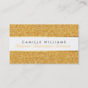 Carte De Visite ELEGANT brillant glamour feuille d'or parties scin