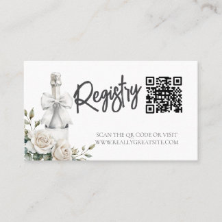 Carte De Visite Élégant Brunch floral blanc et mousseux