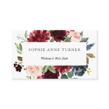 Elégant Burgundy Blush Floral Frame Artiste maquil