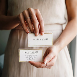 Carte De Visite Élégant cadre doré tendance minimaliste moderne