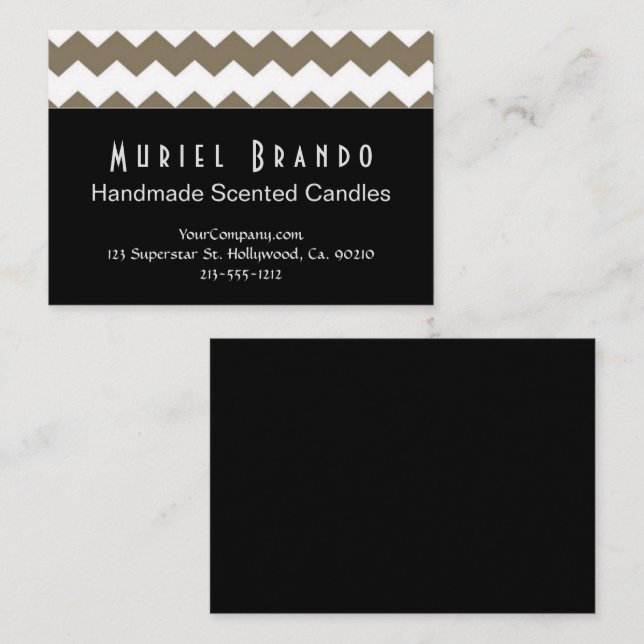 Carte De Visite Elegant Candle Company (Devant / Derrière)