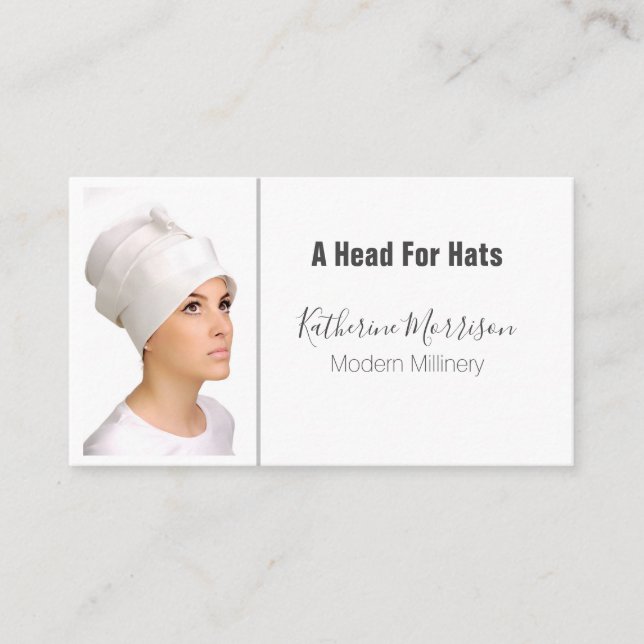 Carte De Visite Elégant Casquette de la Millinery Mode (Devant)