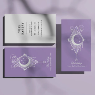 Carte De Visite Élégant Céleste Mystique vertical