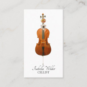Carte De Visite Élégant Celliste