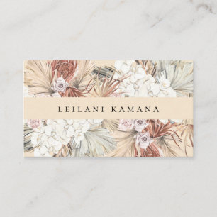 Carte De Visite Elégant Champagne Boho séché par l'aquarelle
