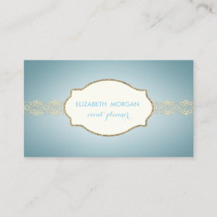 Carte De Visite Élégant Charmant Chic, Dentelle Or