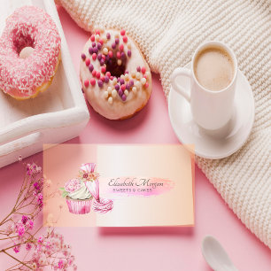 Carte De Visite Élégant Chic Boulangerie Outil Tuyauterie Sac Fleu