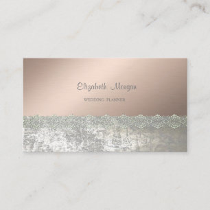 Carte De Visite Élégant Chic élégant, Dentelle