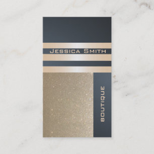 Carte De Visite Élégant chic luxe contemporain glitterie dorée