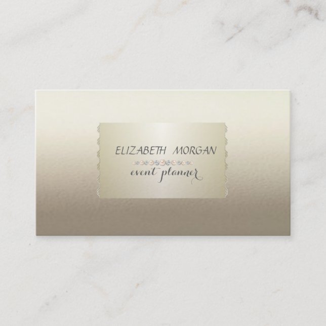 Carte De Visite Élégant, Chic, Professionnel (Devant)
