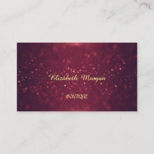 Carte De Visite Élégant Chic Professionnel, Pailleté, Bokeh
