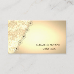 Carte De Visite Élégant Chic Stylish, Or