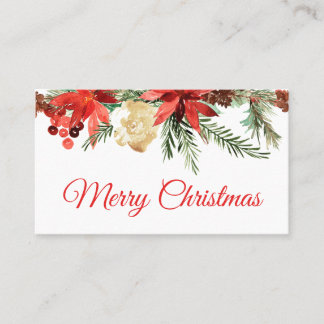 Carte De Visite Elegant Christmas Business Card