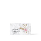 Elégant ciseaux de marbre doré et coiffeur peigne