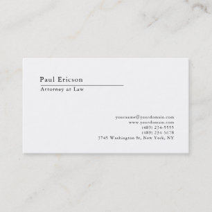 Carte De Visite Élégant Classique Simple Professionnel