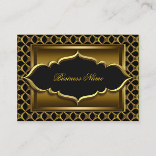 Carte De Visite Élégant Classy Black Old Gold